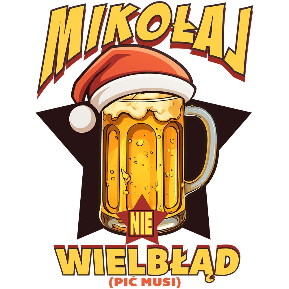 Koszulka świąteczna męska MIKOŁAJ NIE WIELBŁĄD