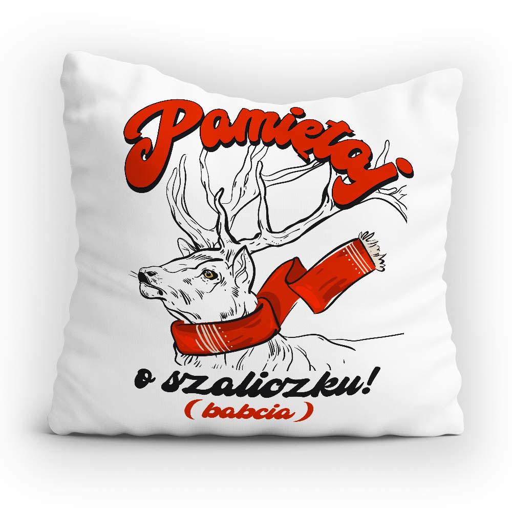 Poduszka świąteczna Szaliczek