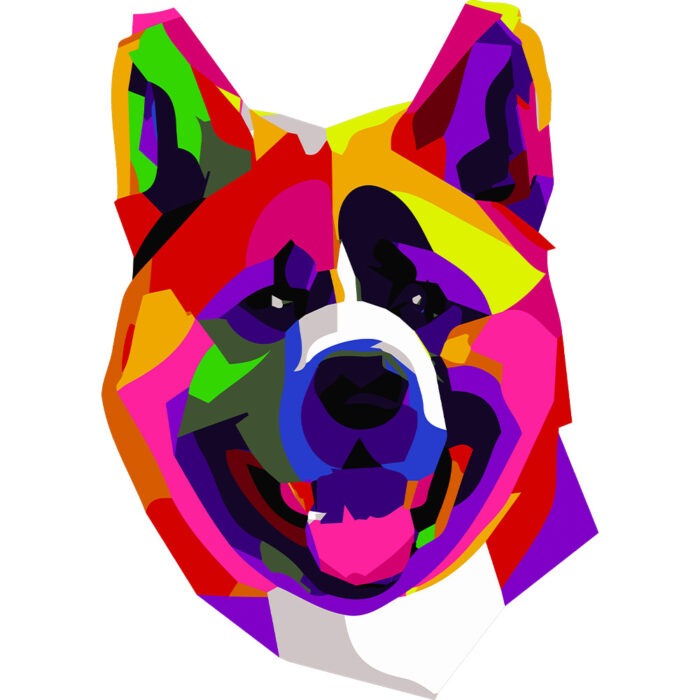 Kubek Akita amerykańska, kolor biały