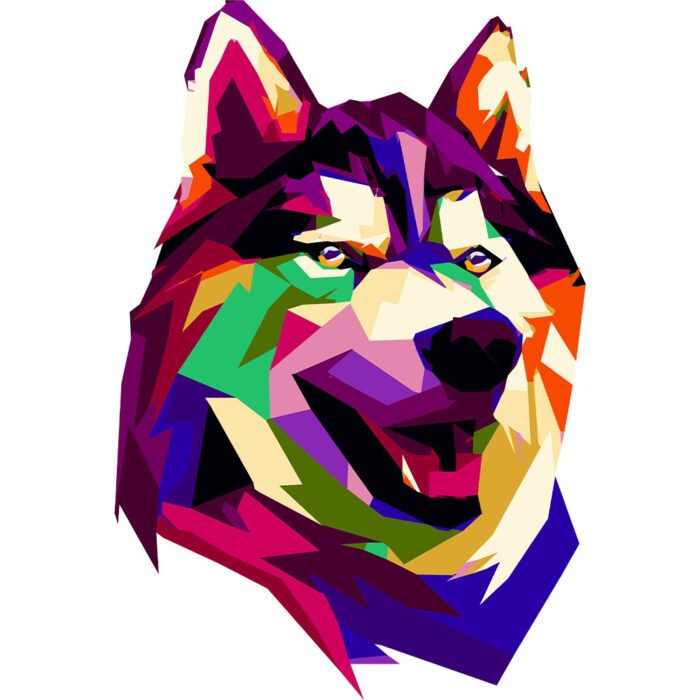 Kubek Alaskan malamute, kolor biały