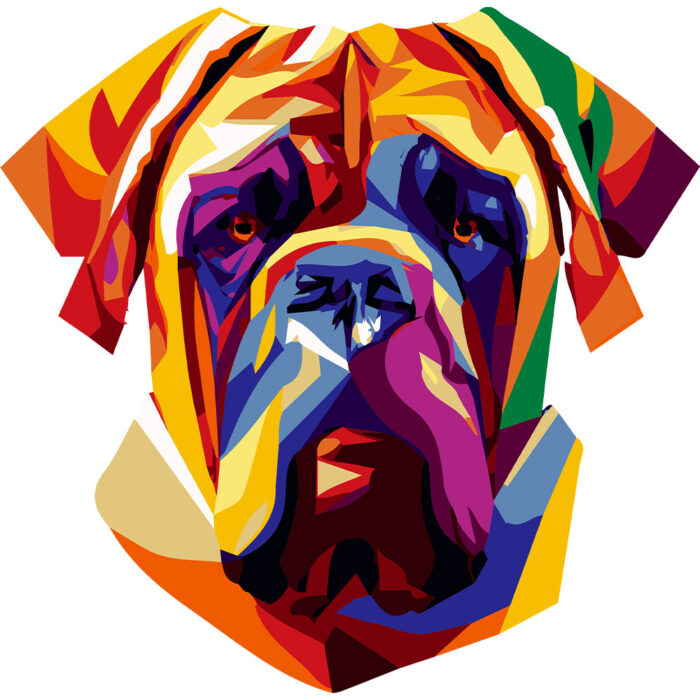 Kubek Bullmastiff, kolor biały