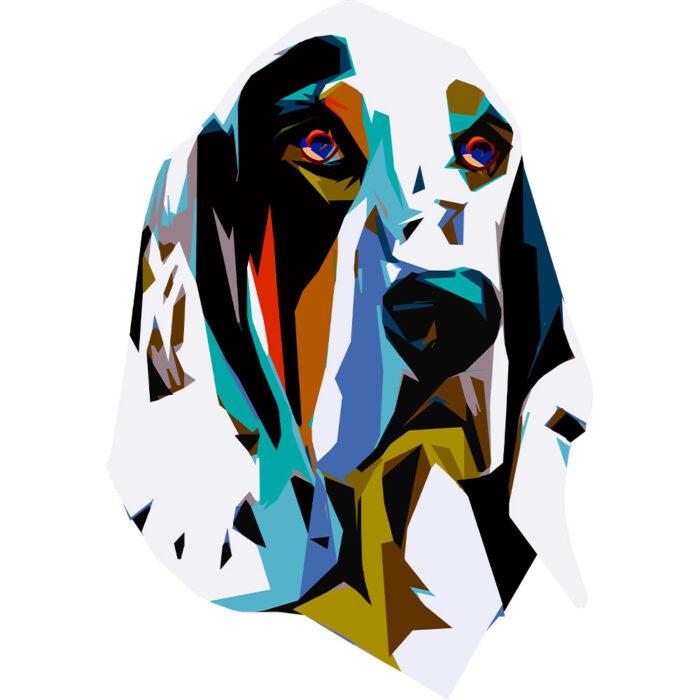 Kubek Gończy gaskoński, kolor biały