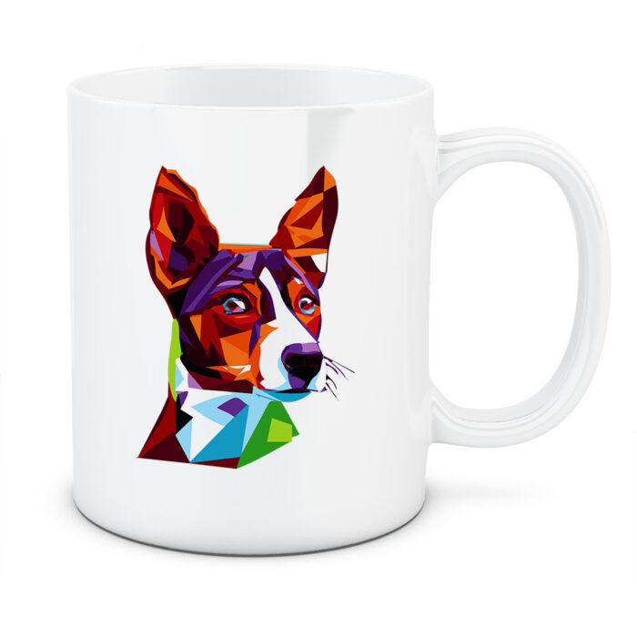 Kubek Basenji, kolor biały