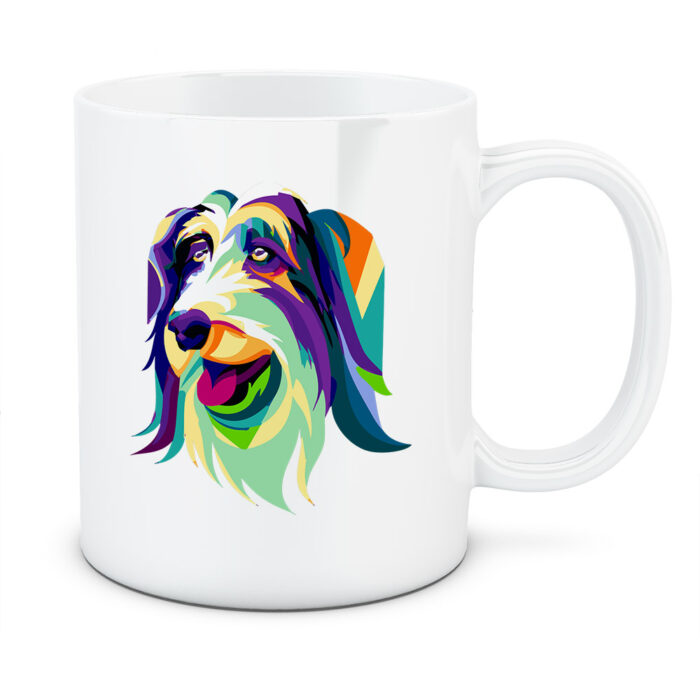 Kubek Bearded Collie, kolor biały