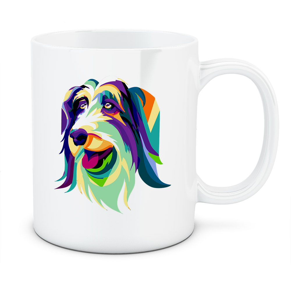 Kubek Bearded Collie, kolor biały