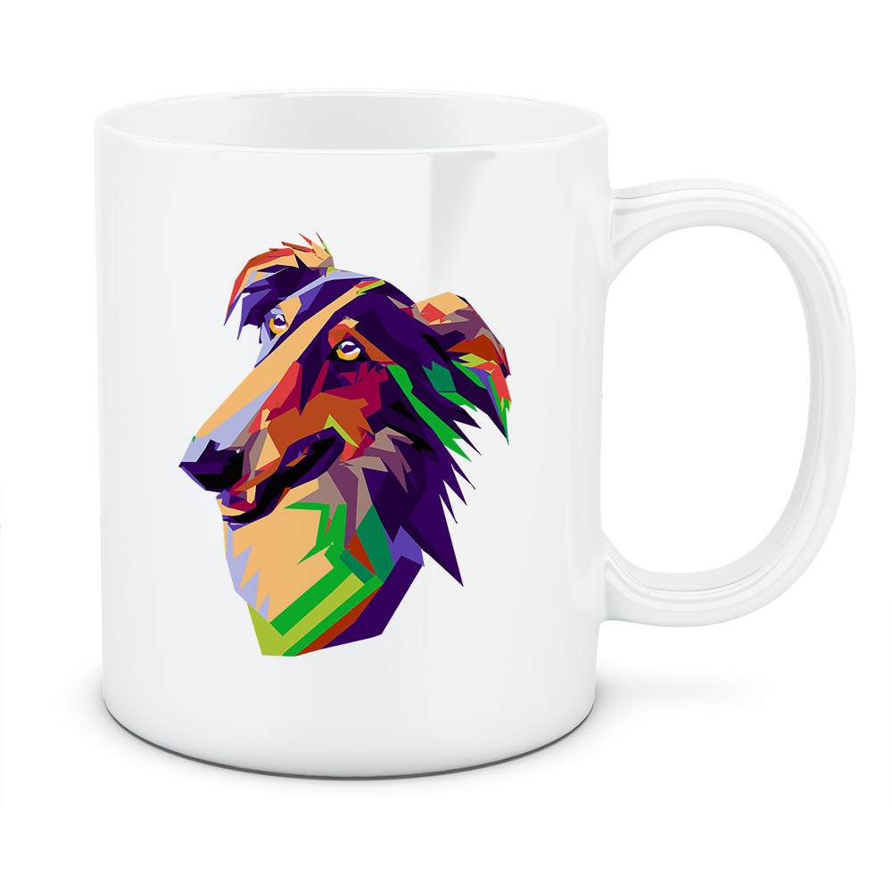 Kubek Borzoj, kolor biały