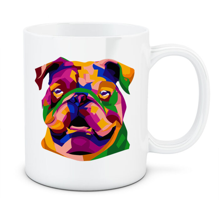 Kubek Buldog angielski, kolor biały