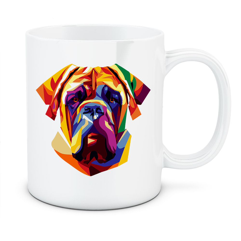 Kubek Bullmastiff, kolor biały