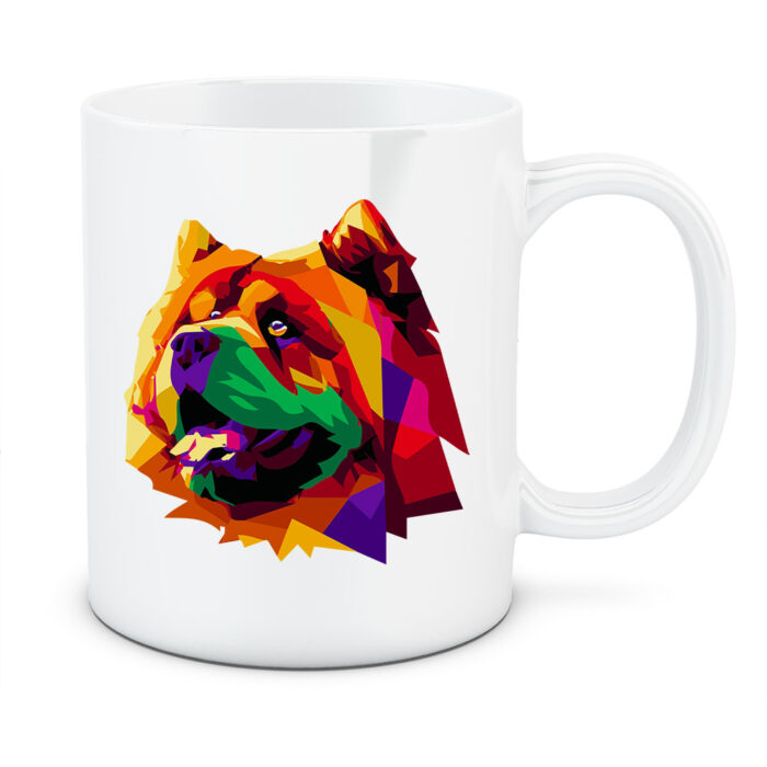 Kubek Chow chow, kolor biały