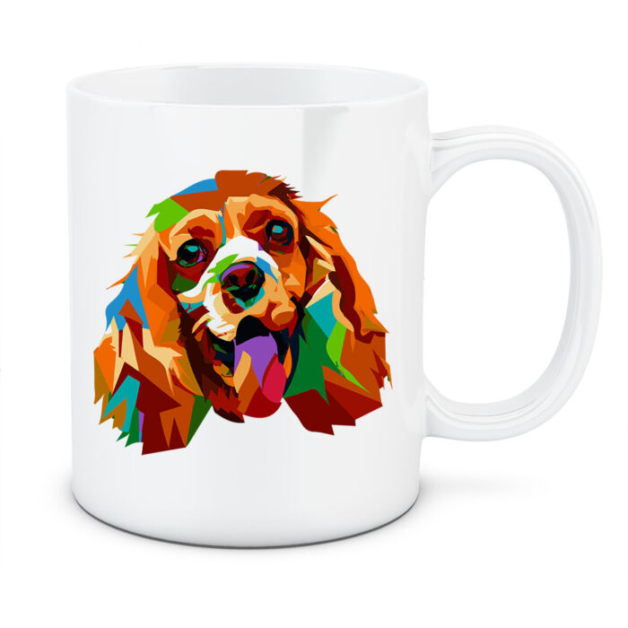 Kubek Cocker spaniel angielski, kolor biały