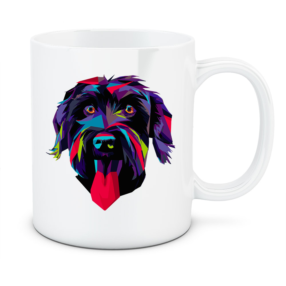 Kubek Czarny terier, kolor biały