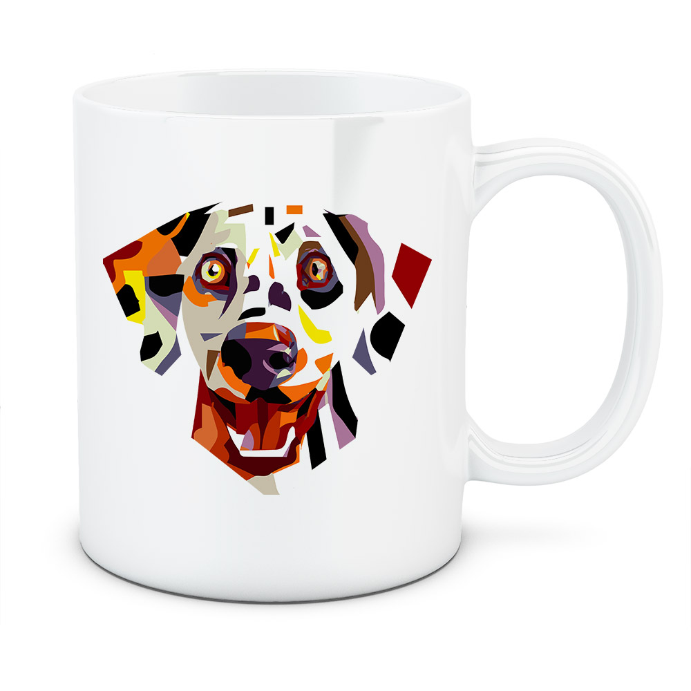 Kubek Dalmatyńczyk, kolor biały