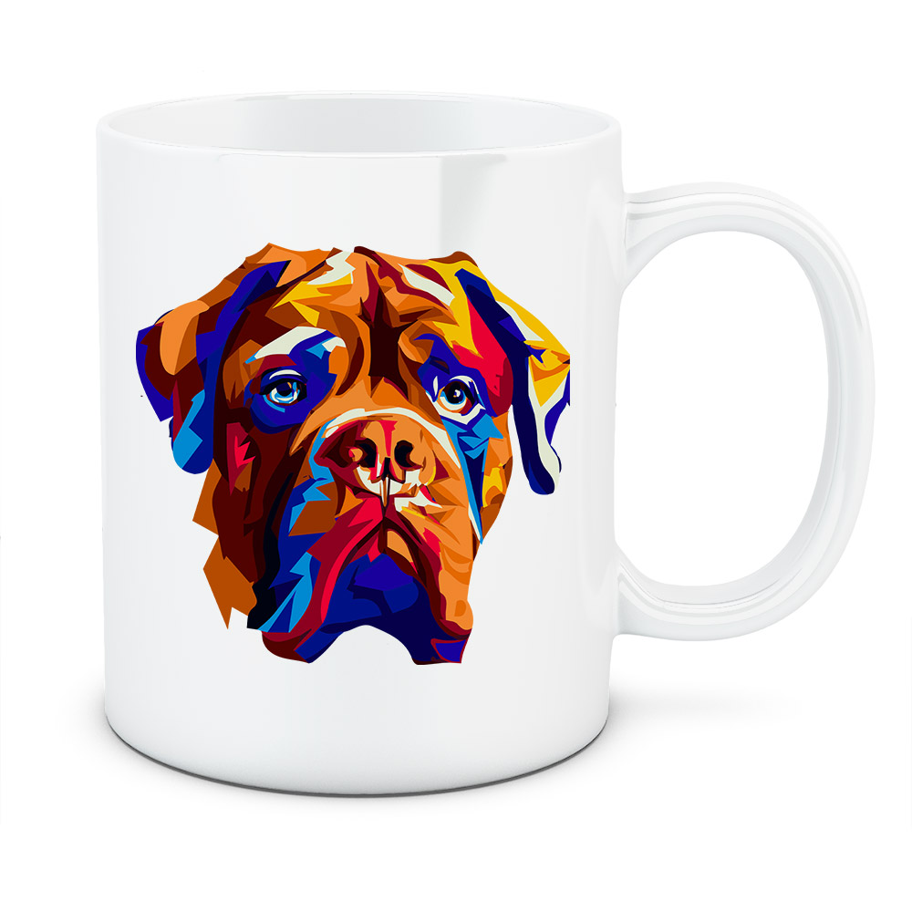 Kubek Dog de Bordeaux, kolor biały