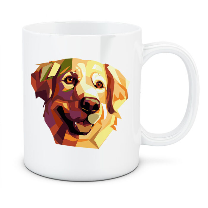 Kubek Golden retriever, kolor biały