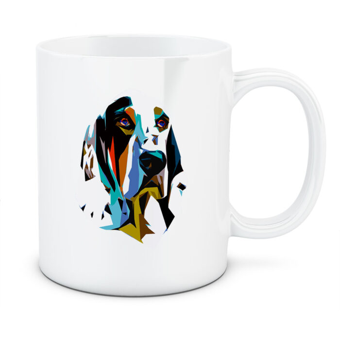 Kubek Gończy gaskoński, kolor biały