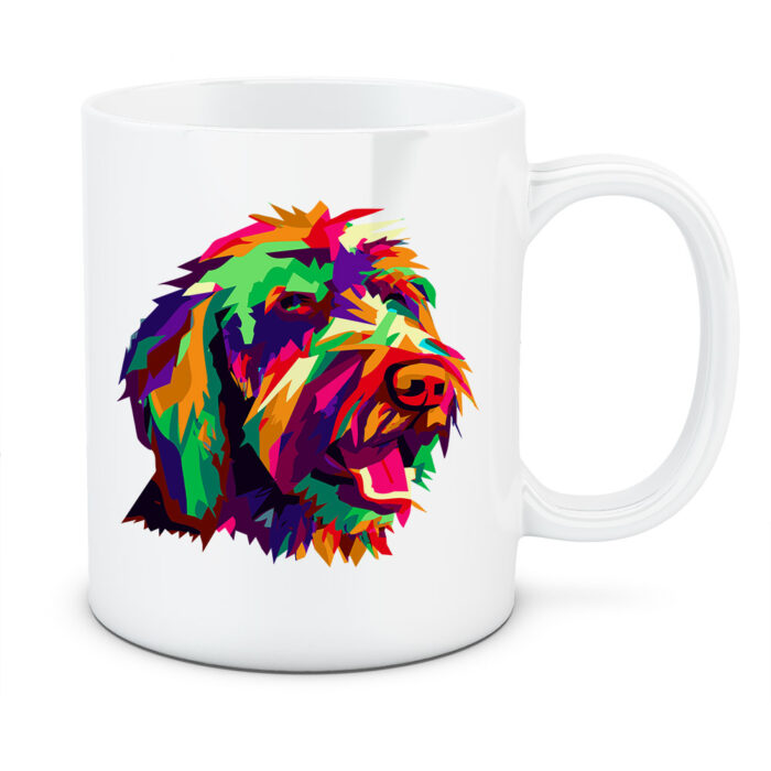 Kubek Hiszpański pies dowodny, kolor biały