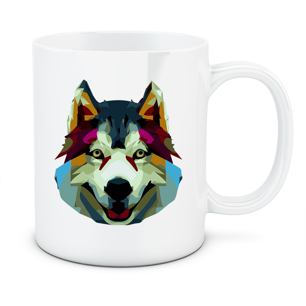 Kubek Malamut, kolor biały