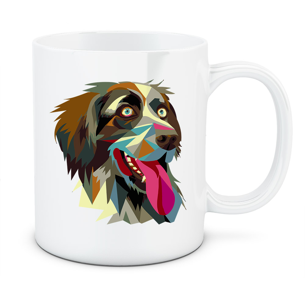 Kubek Munsterlander, kolor biały