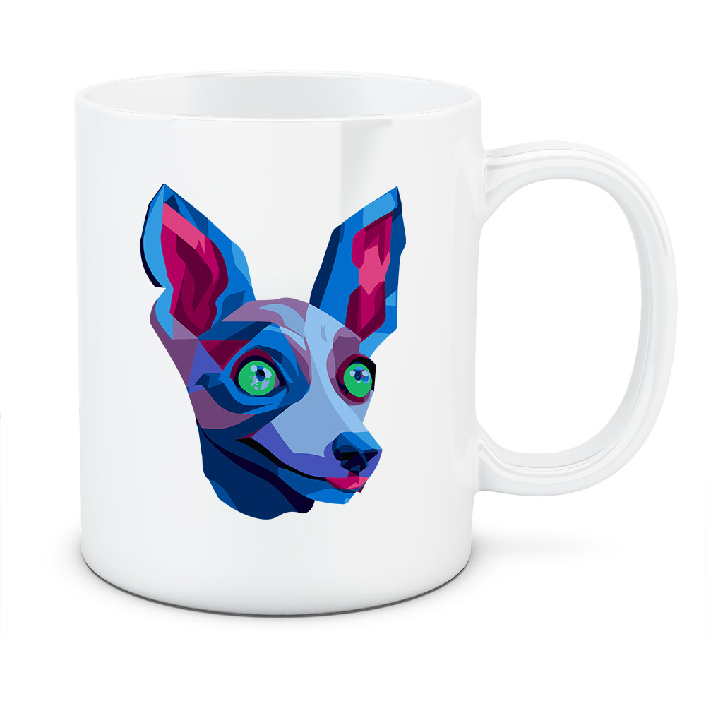 Kubek Nagi pies peruwiański, kolor biały