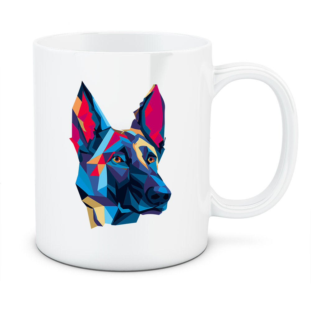 Kubek Owczarek holenderski, kolor biały