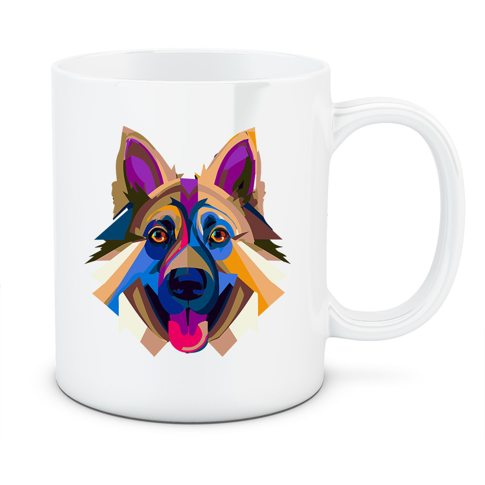 Kubek Owczarek kaukaski, kolor biały