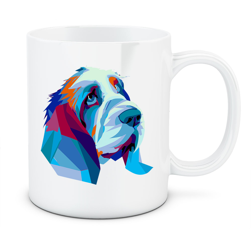 Kubek Petit Basset Griffon Vendeen, kolor biały