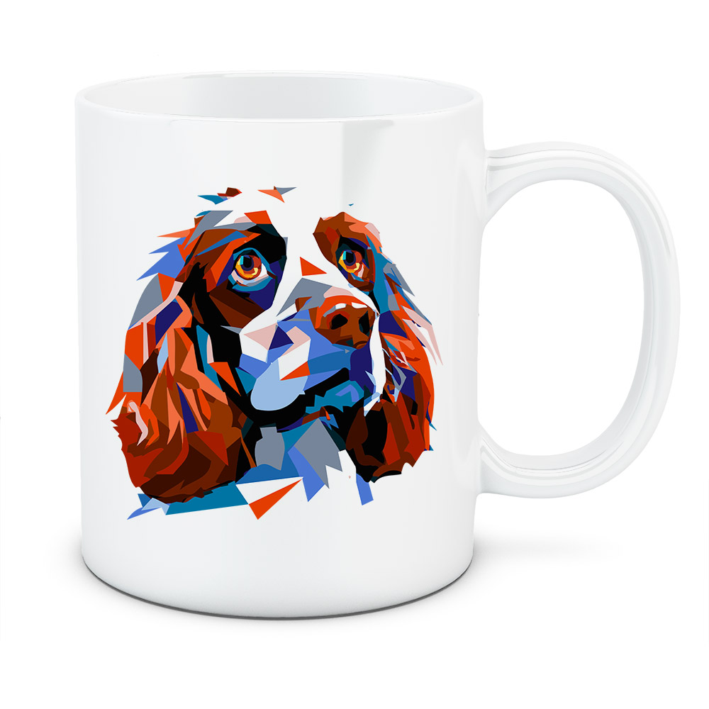 Kubek Springer spaniel, kolor biały