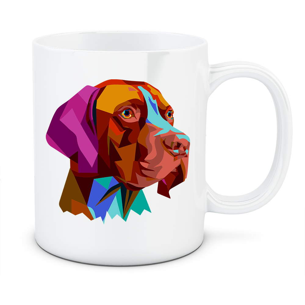 Kubek Wyżeł węgierski, kolor biały