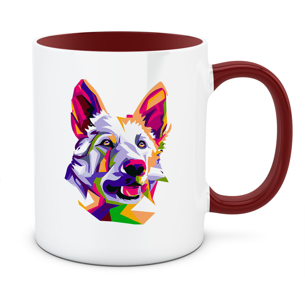 Kubek BIAŁY OWCZAREK SZWAJCARSKI