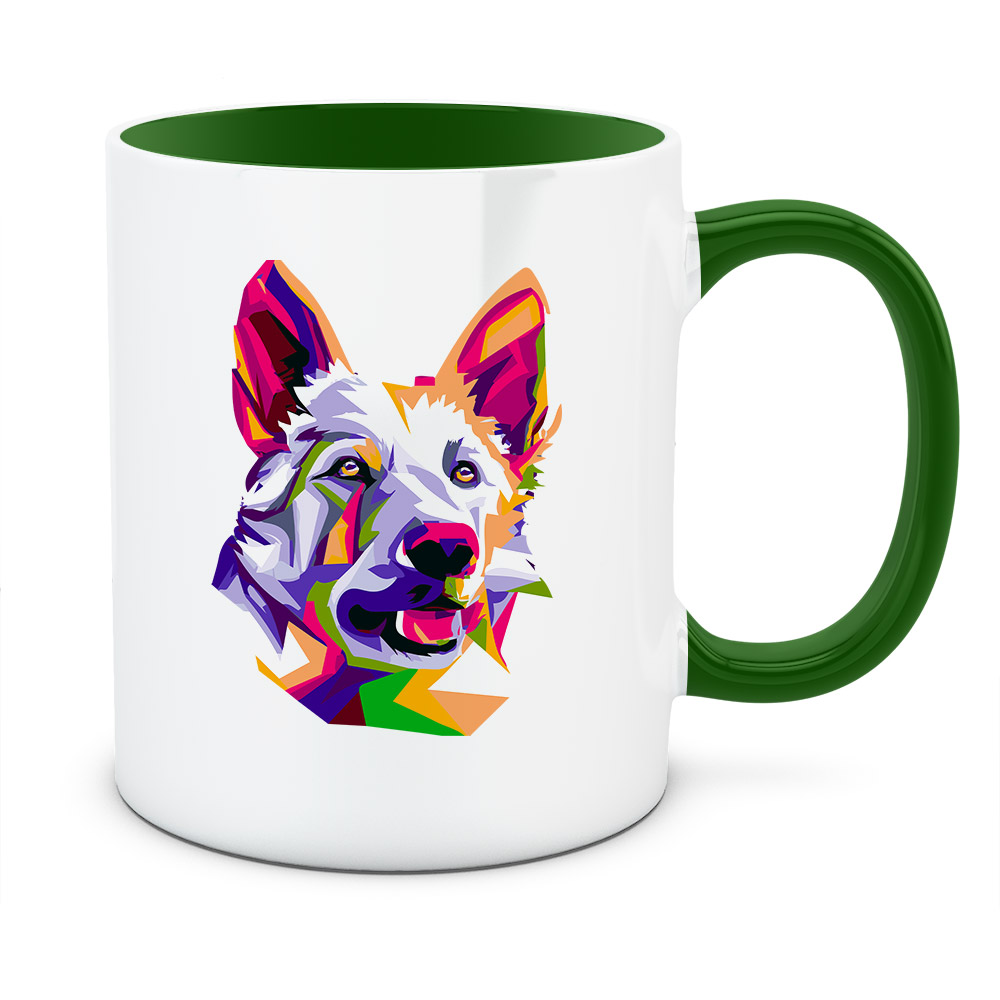 Kubek BIAŁY OWCZAREK SZWAJCARSKI