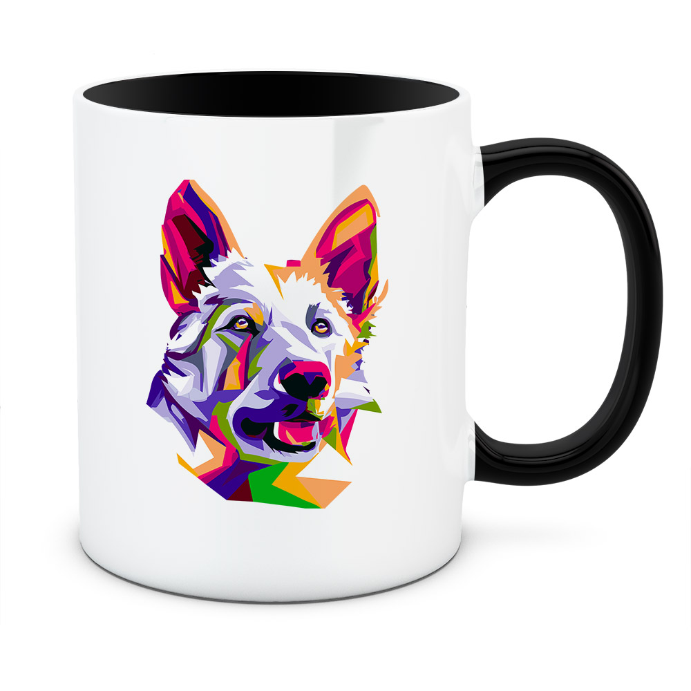 Kubek BIAŁY OWCZAREK SZWAJCARSKI