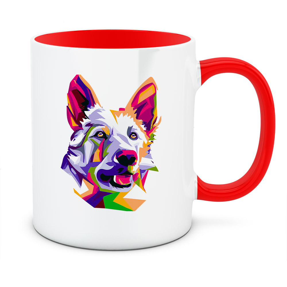 Kubek BIAŁY OWCZAREK SZWAJCARSKI