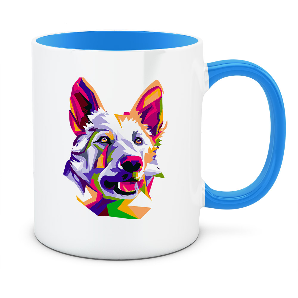 Kubek BIAŁY OWCZAREK SZWAJCARSKI