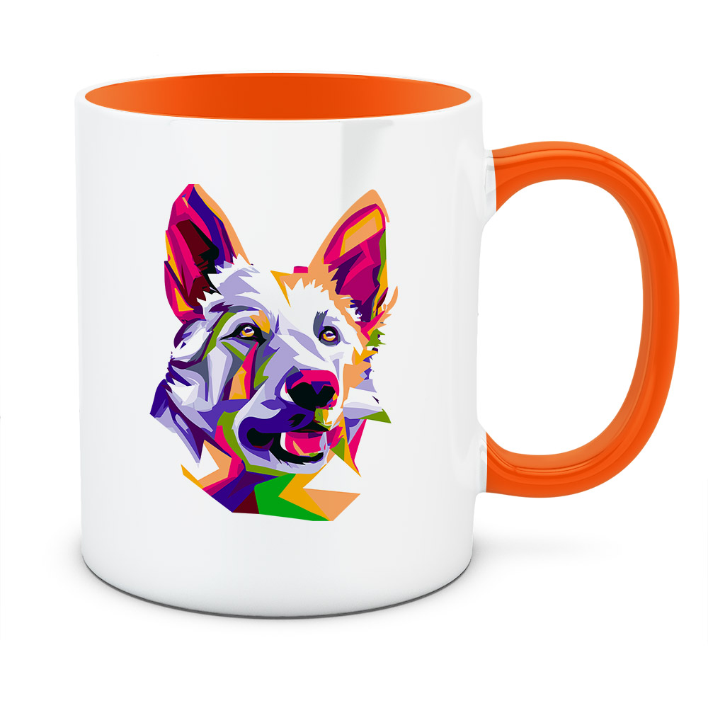 Kubek BIAŁY OWCZAREK SZWAJCARSKI