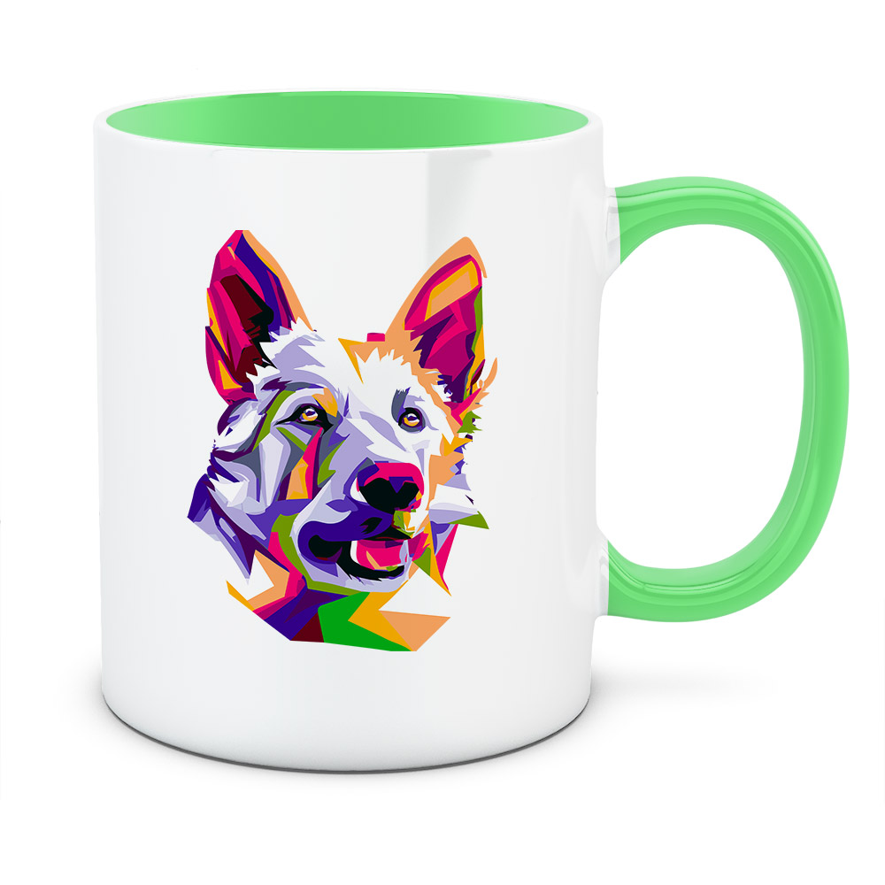 Kubek BIAŁY OWCZAREK SZWAJCARSKI