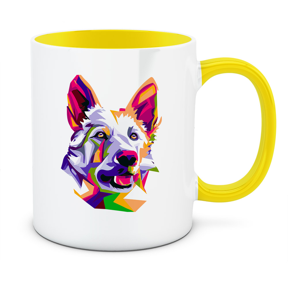 Kubek BIAŁY OWCZAREK SZWAJCARSKI