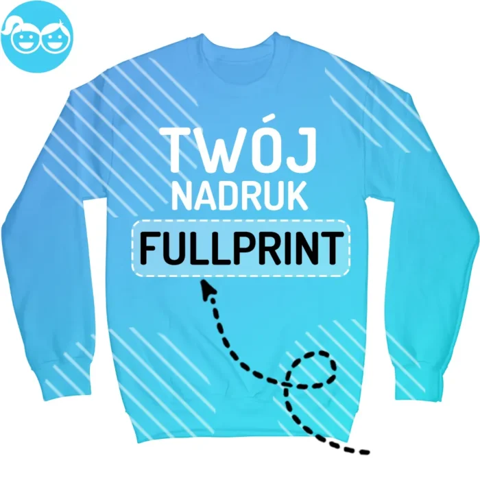 bluza dziecięca fullprint z własnym nadrukiem, główna grafika