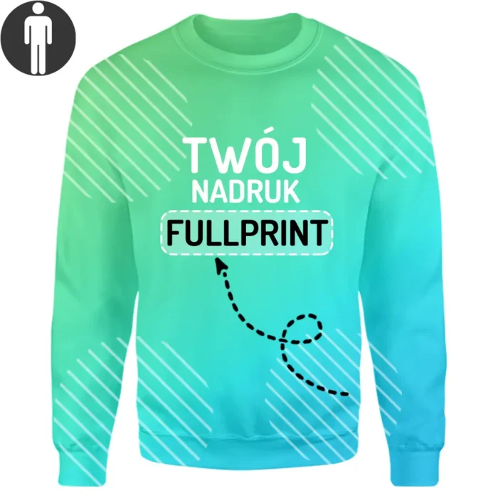 bluza męska fullprint z własnym nadrukiem, główna grafika