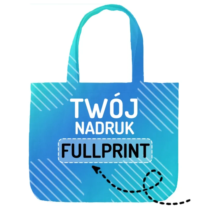 torba prostokątna fullprint z własnym nadrukiem, główna grafika