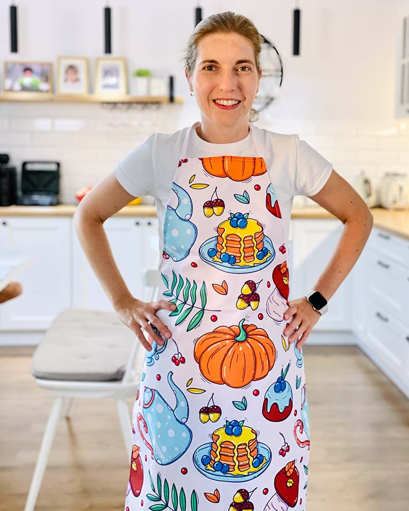 fartuch typu fullprint z dyniowym nadrukiem