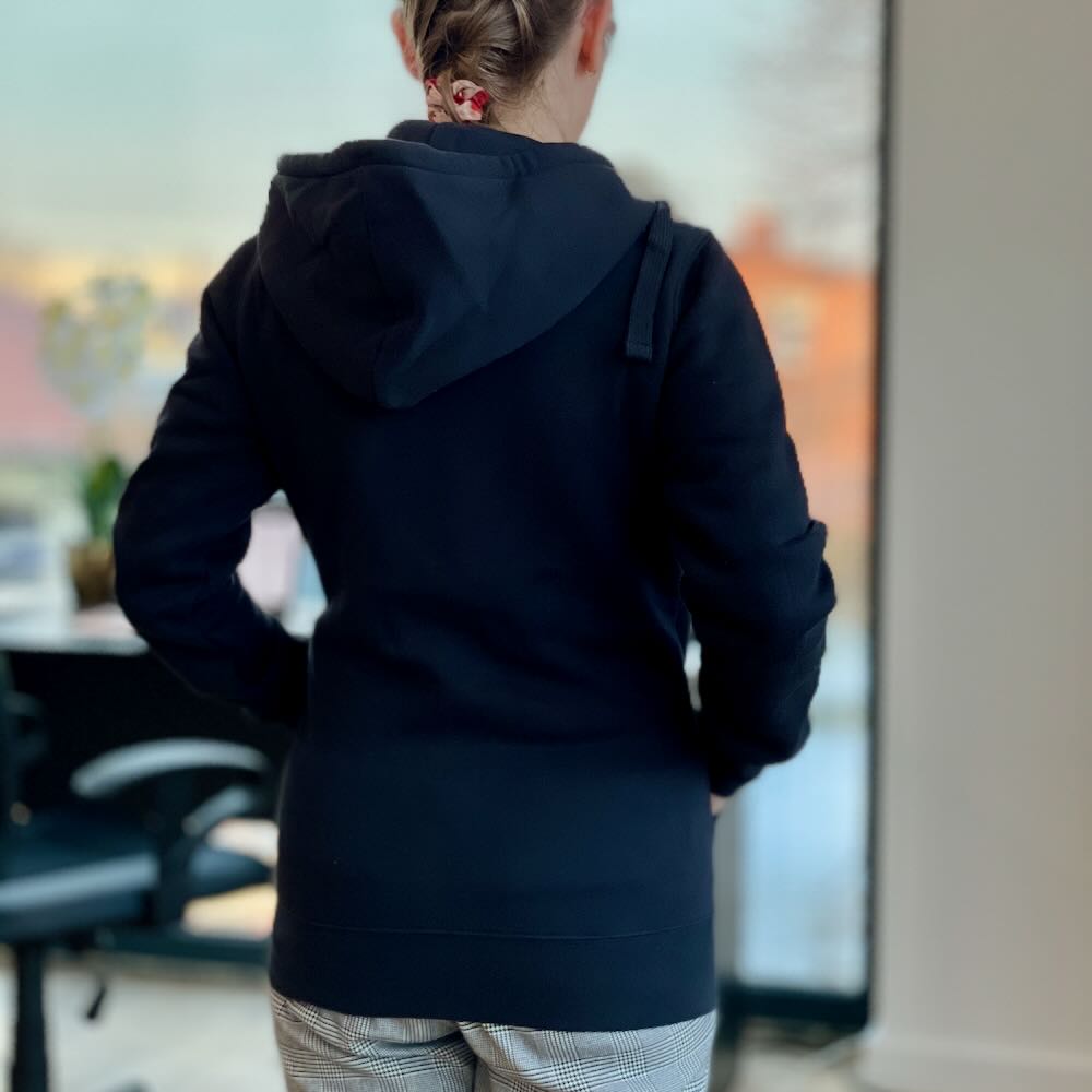 Bluza damska rozpinana z kapturem RUSSELL, czarna