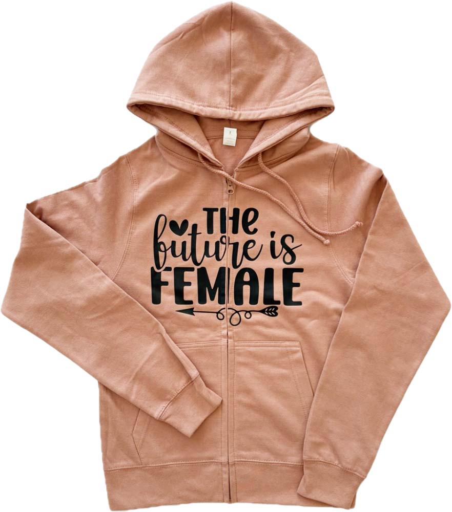 damska rozpinana bluza z kapturem z własnym nadrukiem