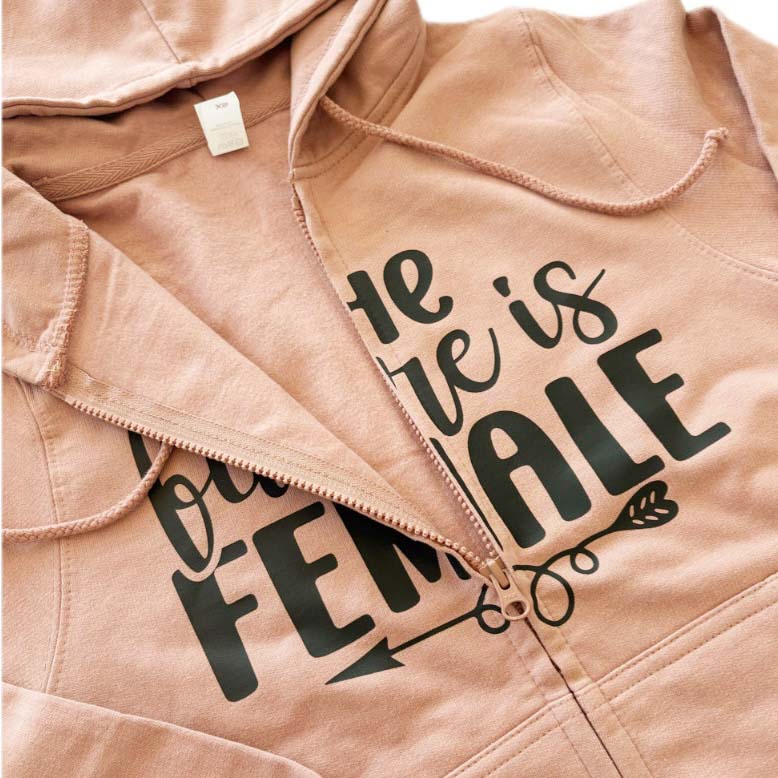 damska rozpinana bluza z kapturem z własnym nadrukiem