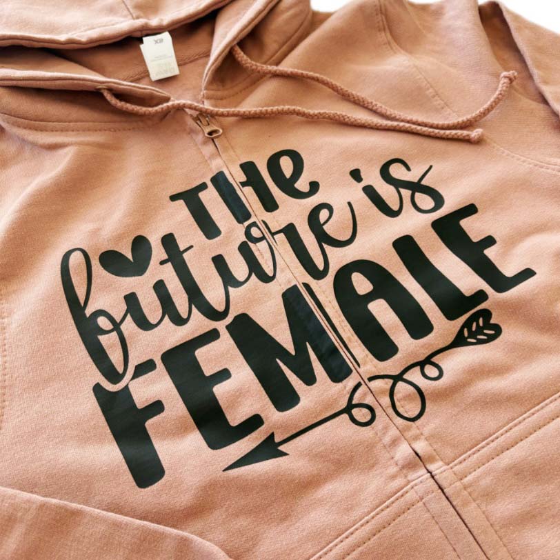 damska rozpinana bluza z kapturem z własnym nadrukiem