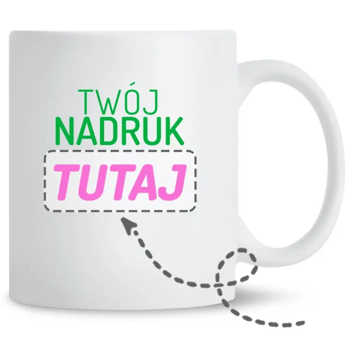 kubek matowy z własnym nadrukiem, główna grafika
