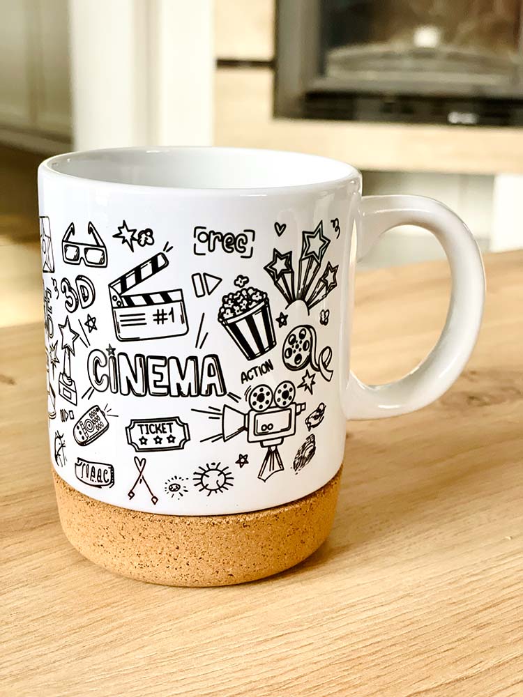 kubek z korkiem z własnym nadrukiem