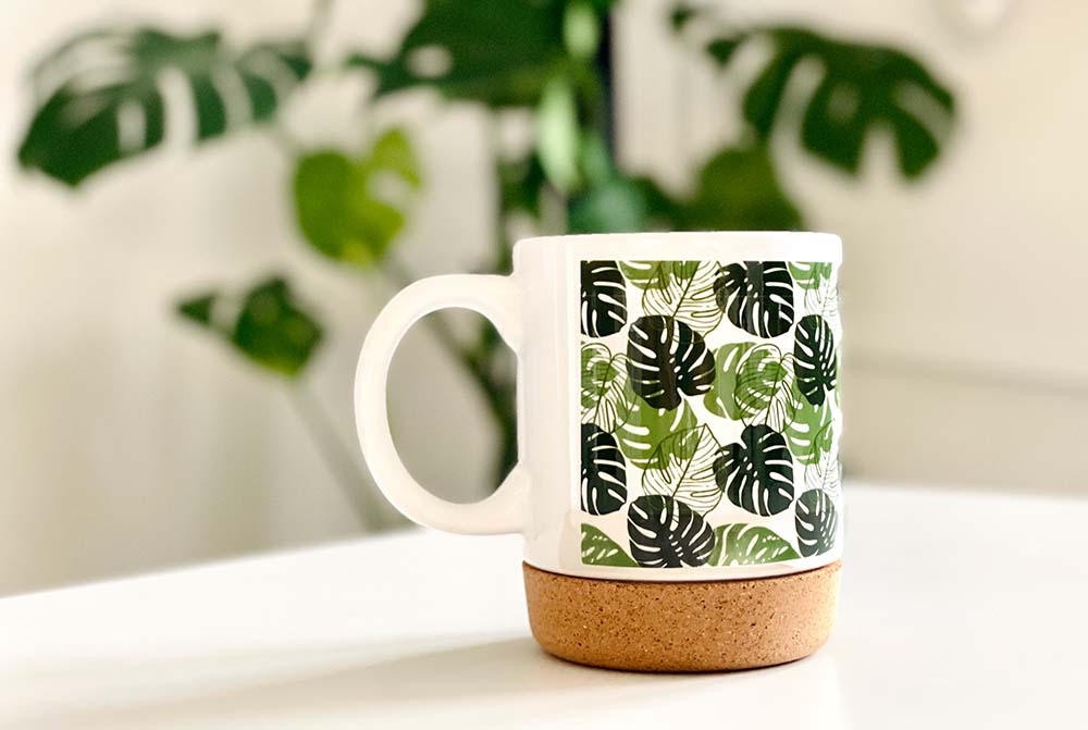 kubek z korkiem z własnym nadrukiem