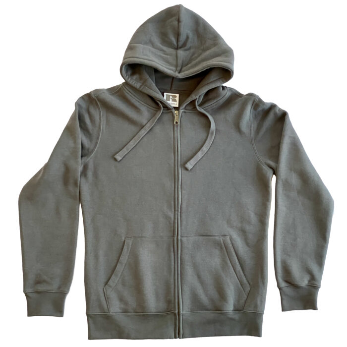 bluza damska rozpinana z kapturem russel szara ciemna