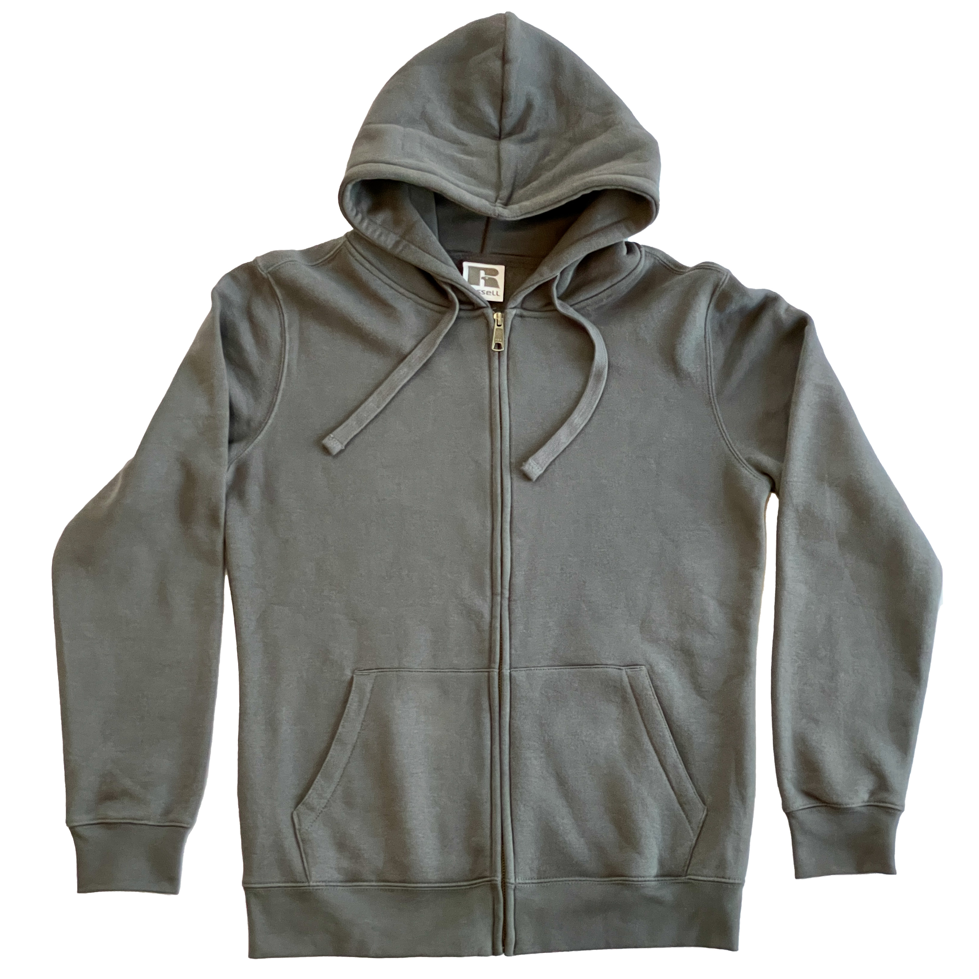 bluza damska rozpinana z kapturem russel szara ciemna