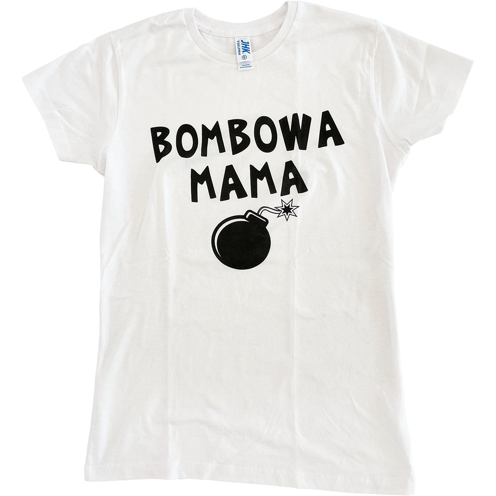 koszulka biała damska bombowa mama S